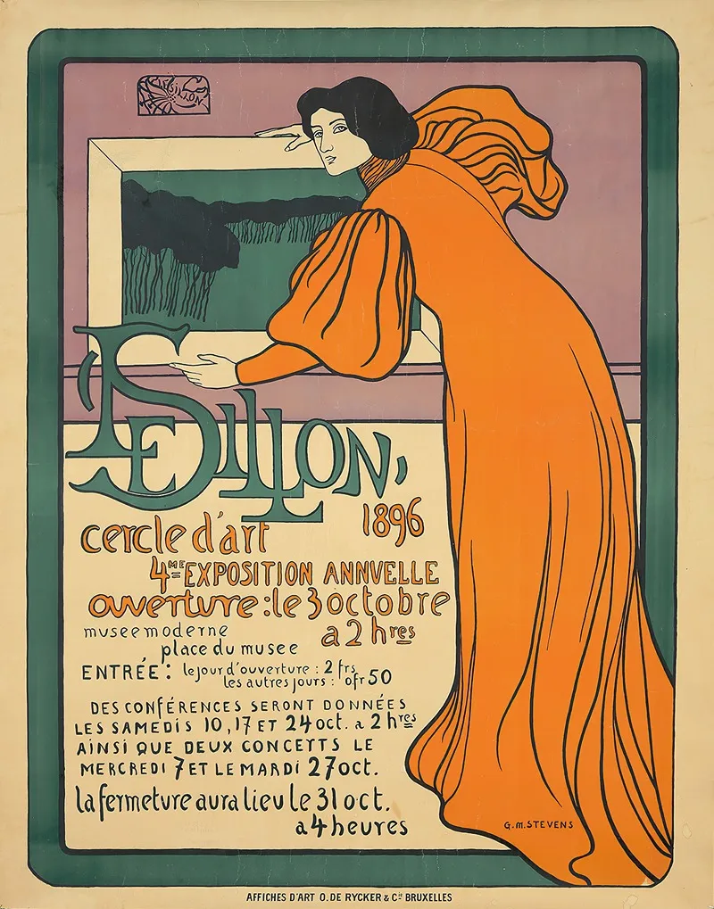 Le Sillon 4me Exposition Wall Art by Gustave-Max Stevens - High-Resolution Digital Print