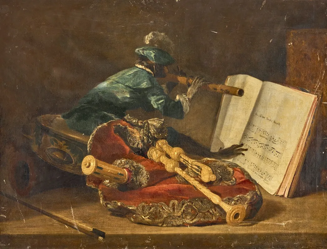Le Singe Musicien The Monkey Musician Wall Art by Philippe Rousseau - High-Resolution Digital Print