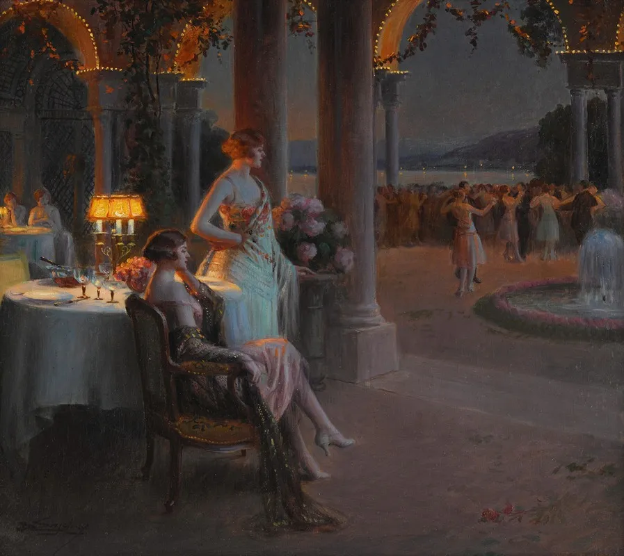 Le Soir Sur La Terasse Wall Art by Delphin Enjolras - High-Resolution Digital Print