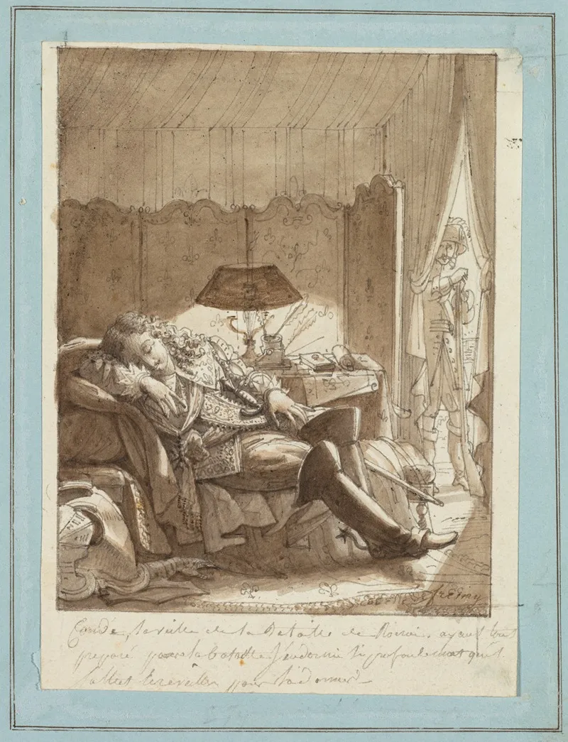 Le Sommeil Du Grand Conde Wall Art by Jacque-Noël-Marie Frémy - High-Resolution Digital Print