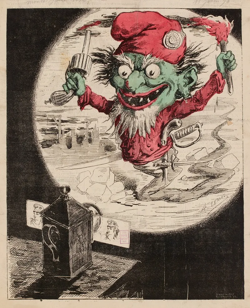 Le Spectre Rouge De 1870 Wall Art by Valentin Achille Lemot - High-Resolution Digital Print