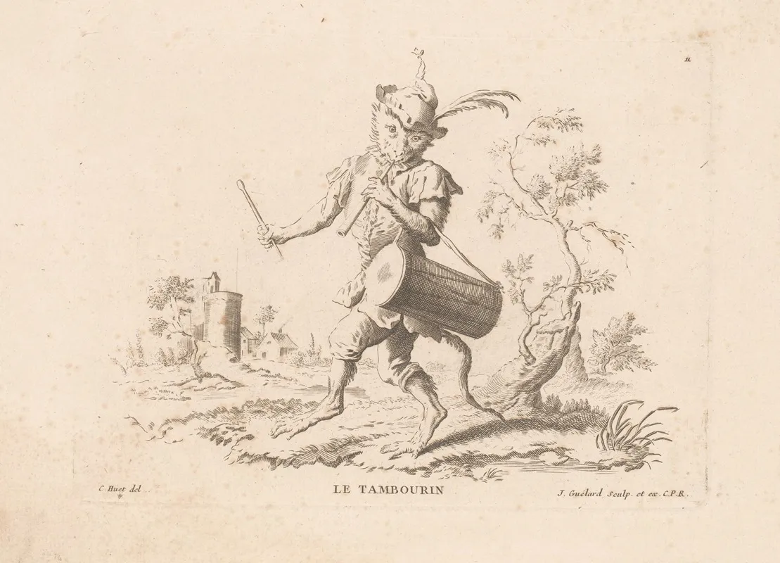 Le Tambourin 3 Wall Art by Jean Baptiste Guélard - High-Resolution Digital Print