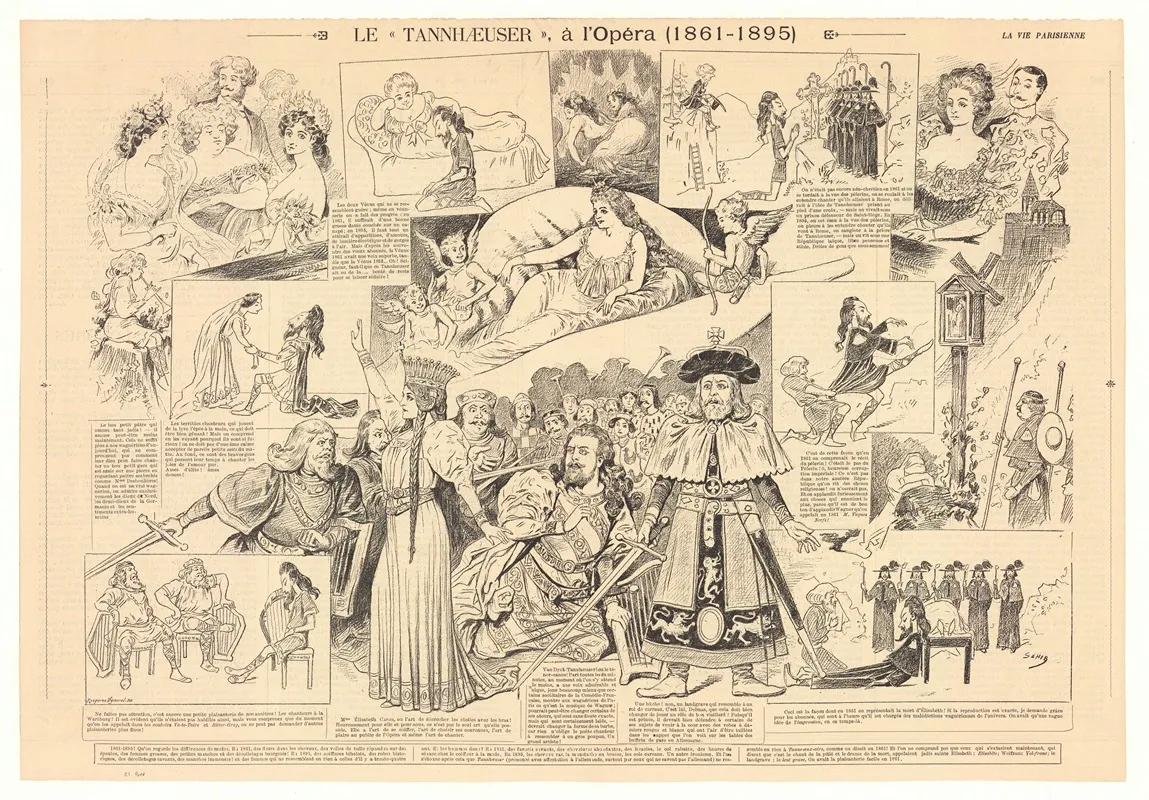 Le Tannhaeuser A Lopera 1861 1895 La Vie Parisienne Wall Art by Sahib (Louis Ernest Lesage) - High-Resolution Digital Print