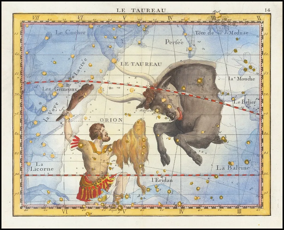 Le Taureau Taurus Wall Art by John Flamsteed - High-Resolution Digital Print