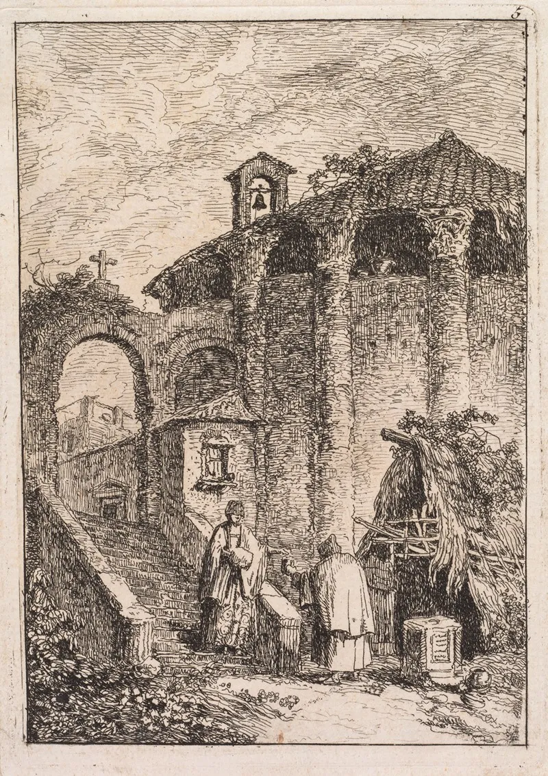 Le Temple Antique 2 Wall Art by Hubert Robert - High-Resolution Digital Print