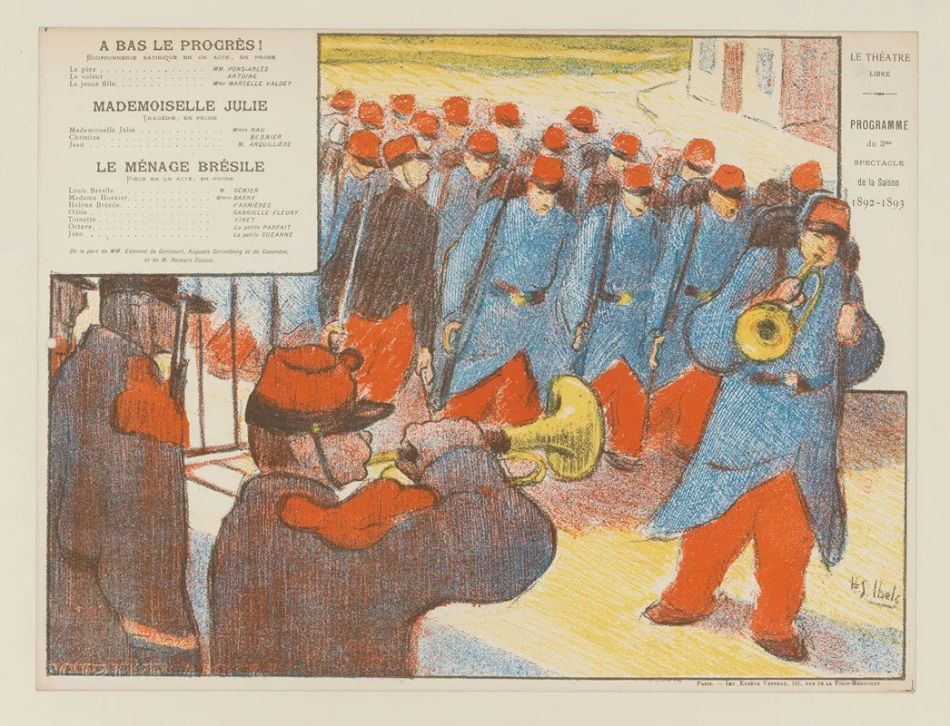 Le Theatre Libre Programme Du 3me Spectacle De La Saison 1892 1893