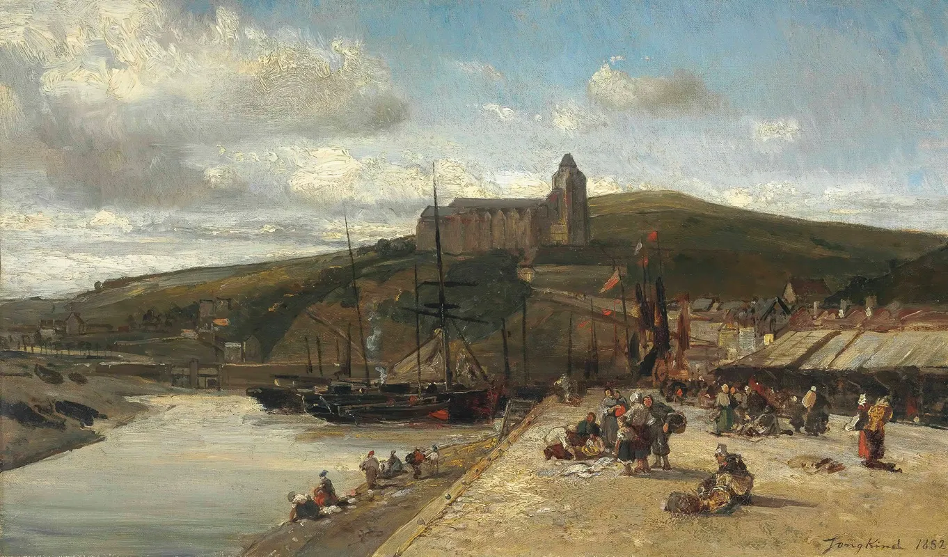 Le Treport Le Matin Normandie Wall Art by Johan Barthold Jongkind - High-Resolution Digital Print