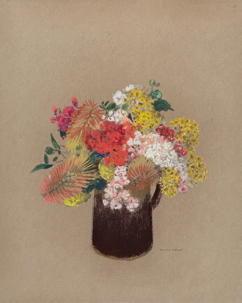 Le Vase Aux Tritomas Wall Art by Odilon Redon - High-Resolution Digital Print