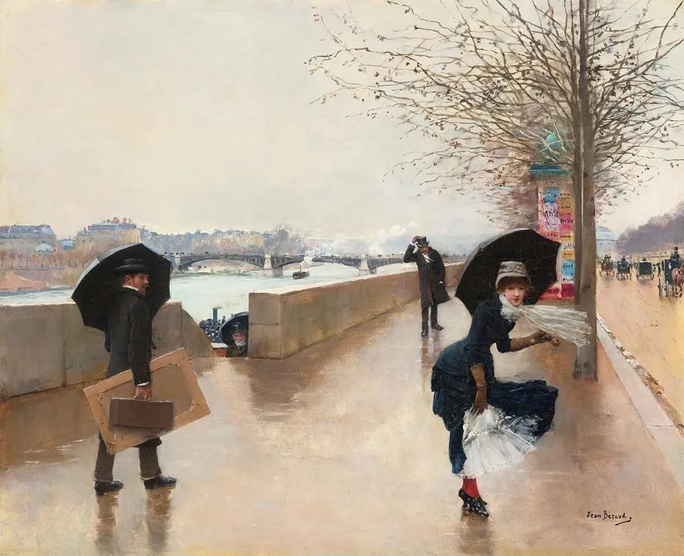 Le Vent Wall Art by Jean Béraud - High-Resolution Digital Print
