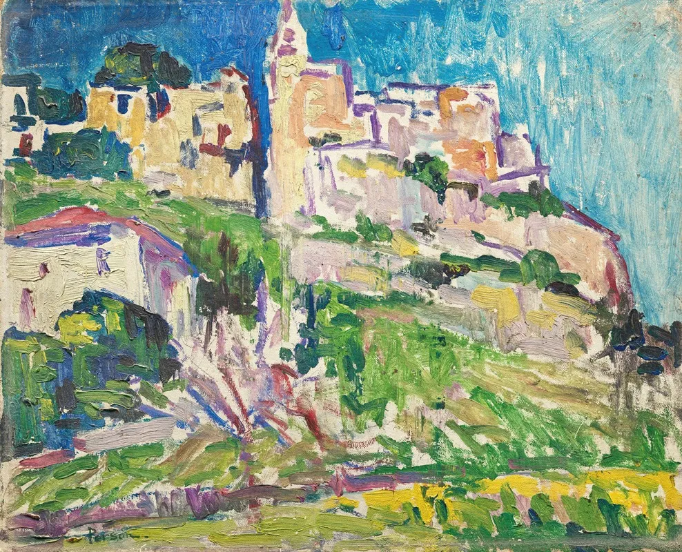 Le Village De Gassin Wall Art by Henri Person - High-Resolution Digital Print