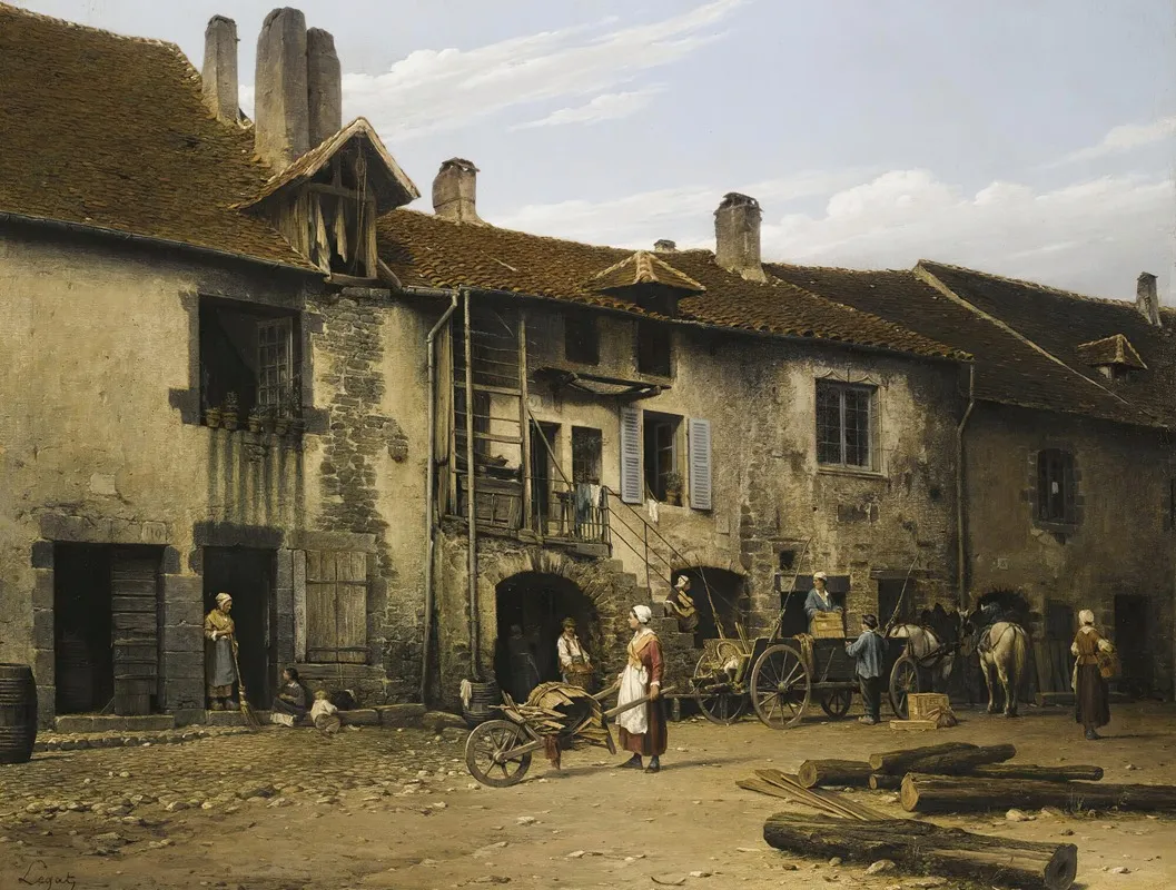 Le Village Wall Art by Léon Légat - High-Resolution Digital Print