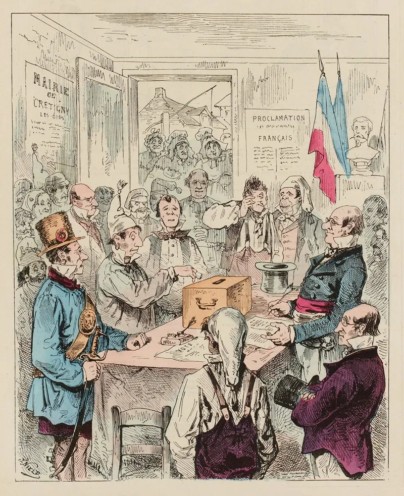Le Vote Au Village Wall Art by John Nield - High-Resolution Digital Print