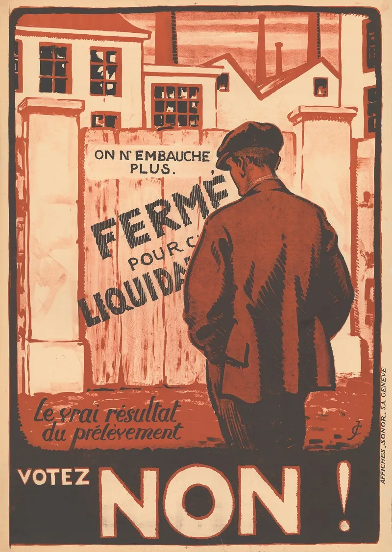 Le Vrai Resultat Du Prelevement Votez Non Wall Art by Jules Courvoisier - High-Resolution Digital Print