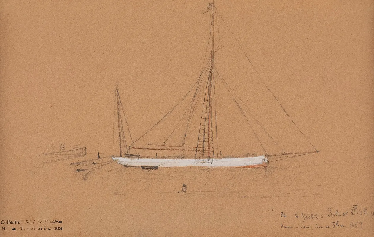 Le Yacht Silver Fish Wall Art by Henri de Toulouse-Lautrec - High-Resolution Digital Print