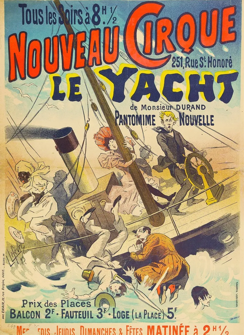 Le Yacht Wall Art by Lucien Lefèvre - High-Resolution Digital Print