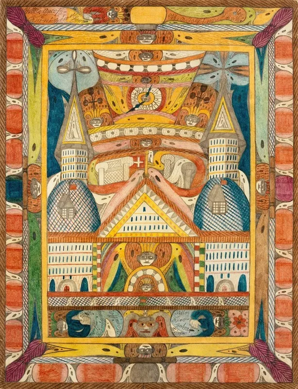 Leantikariesengrandhottell In Lionsee Indien Wall Art by Adolf Wölfli - High-Resolution Digital Print