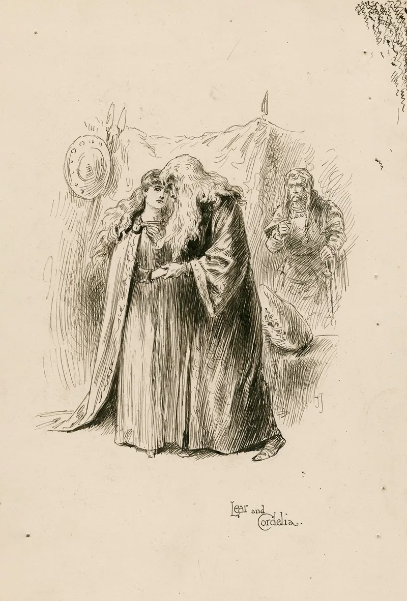 Lear And Cordelia 3 Wall Art by Herbert Railton - High-Resolution Digital Print
