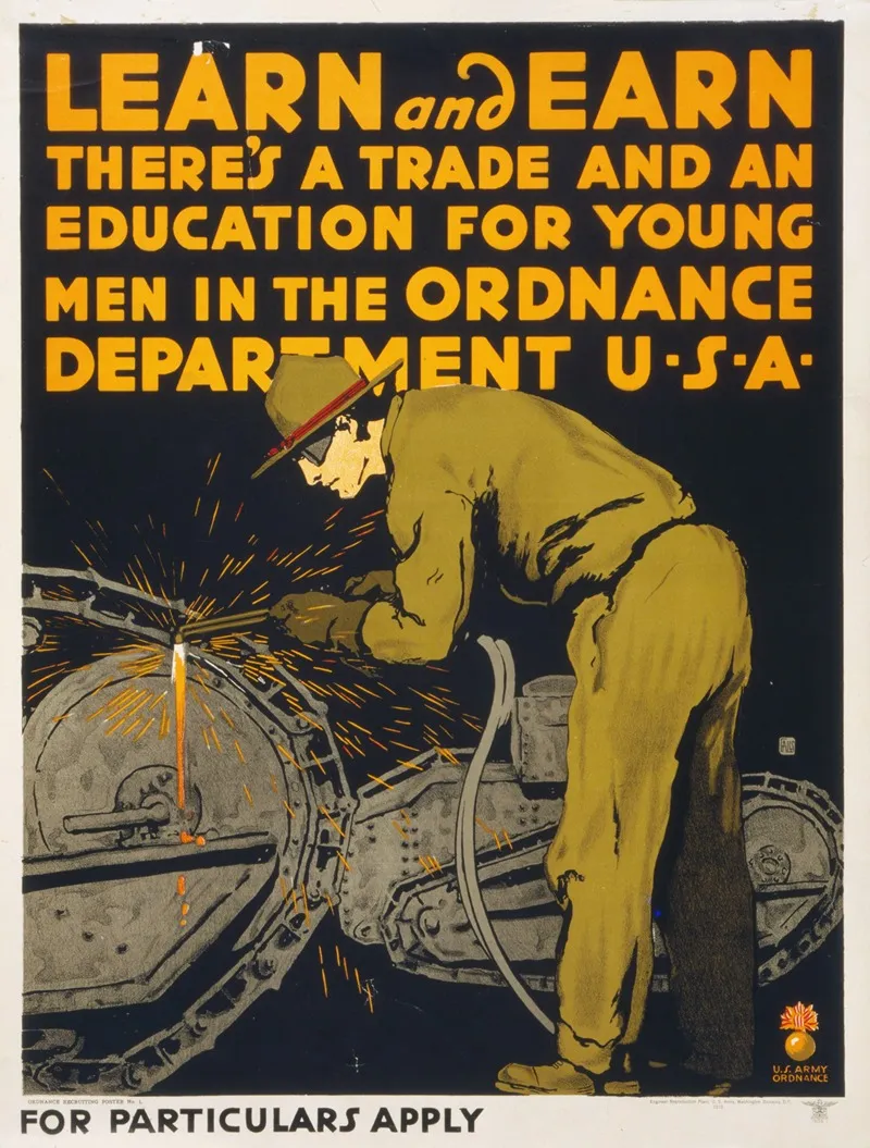 Learn And Earn Theres A Trade And An Education For Young Men In The Ordnance Department U S A