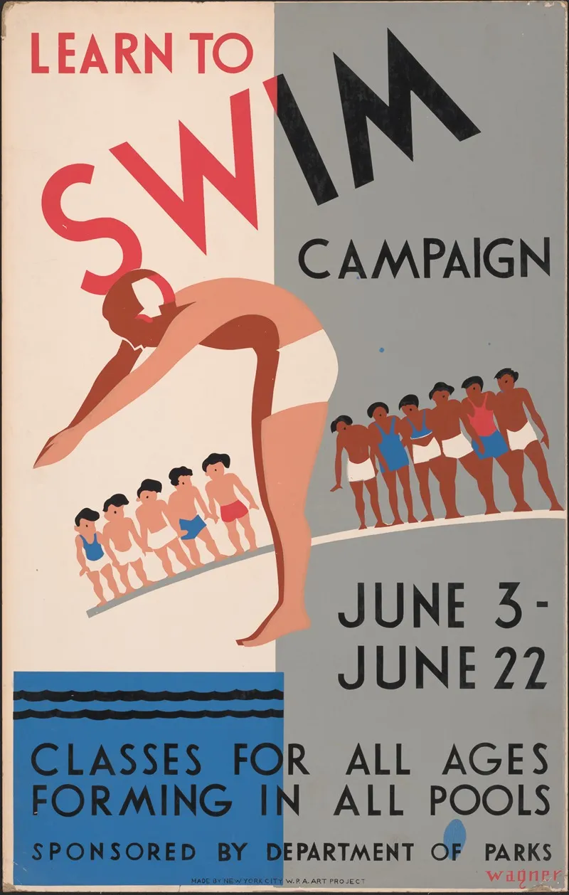 Learn To Swim Campaign Wall Art by John Wagner - High-Resolution Digital Print