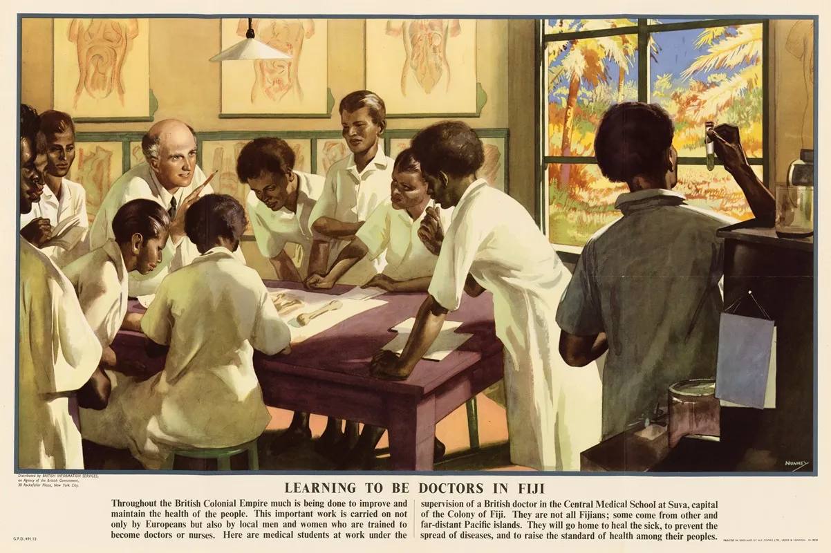Learning To Be Doctors In Fiji Wall Art by John Nunney - High-Resolution Digital Print