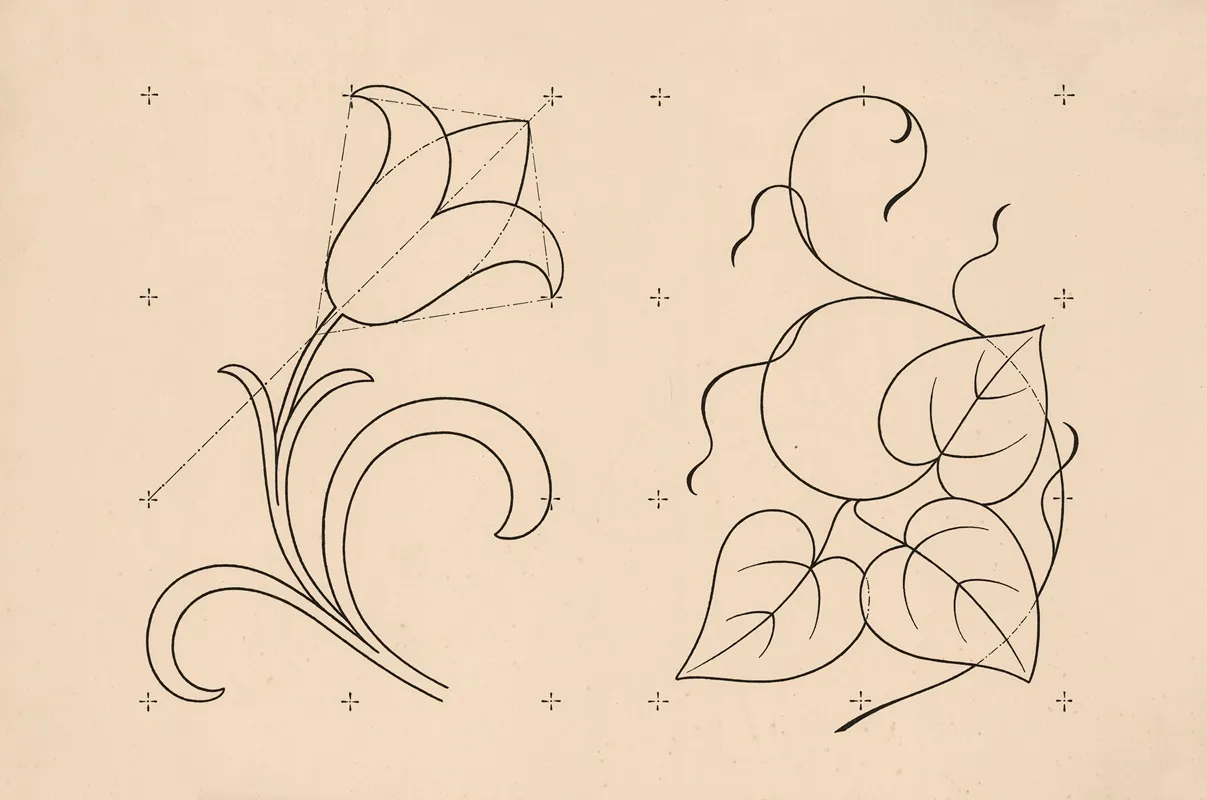 Leaves And Flowers Wall Art by Søren Jacob Grønvald - High-Resolution Digital Print