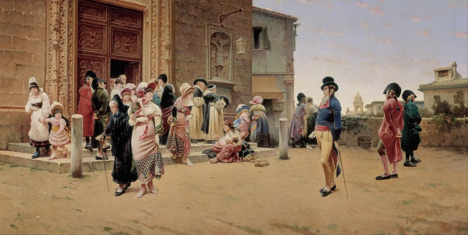 Leaving Church Wall Art by Germán Álvarez Algeciras - High-Resolution Digital Print