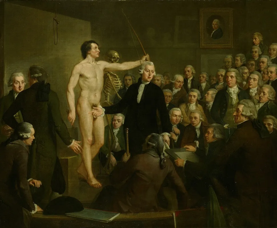 Lecture On Anatomy By Andreas Bonn For Felix Meritis Department Of Drawing Wall Art by Adriaan de Lelie - High-Resolution Digital Print