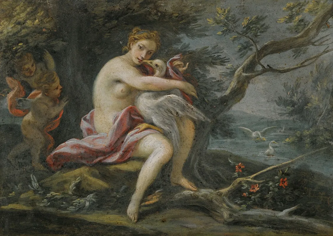 Leda And The Swan 13 Wall Art by Filippo Falciatore - High-Resolution Digital Print