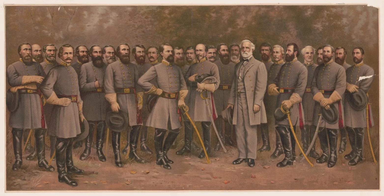 Lee And His Generals 2 Wall Art by William B. Matthews - High-Resolution Digital Print