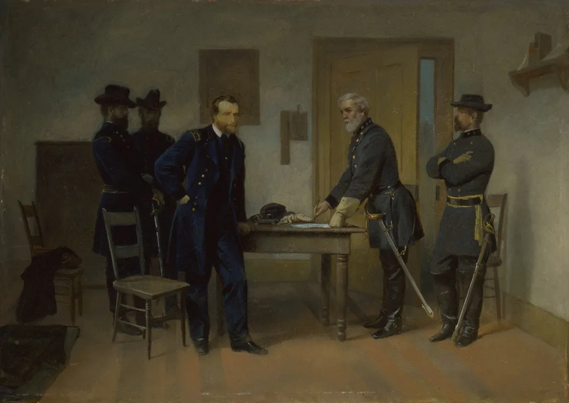 Lee Surrendering To Grant At Appomattox Wall Art by Alonzo Chappel - High-Resolution Digital Print