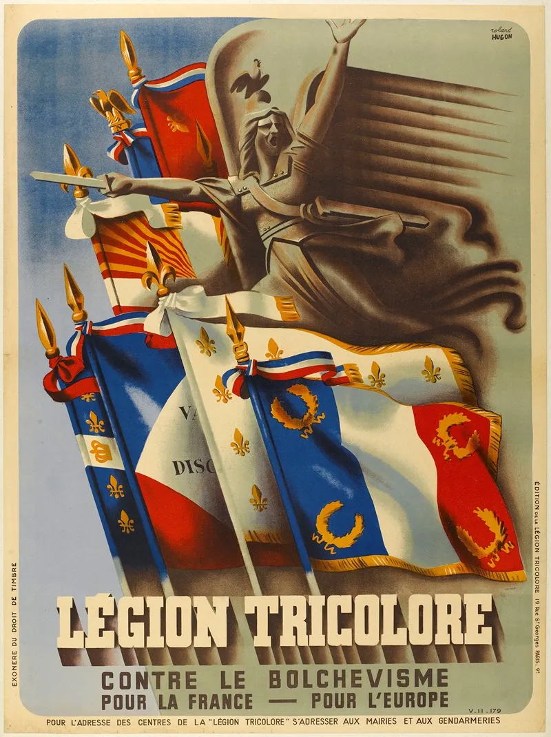 Legion Tricolore Contre Le Bolchevisme Pour La France Pour Leurope Wall Art by Roland Hugon - High-Resolution Digital Print