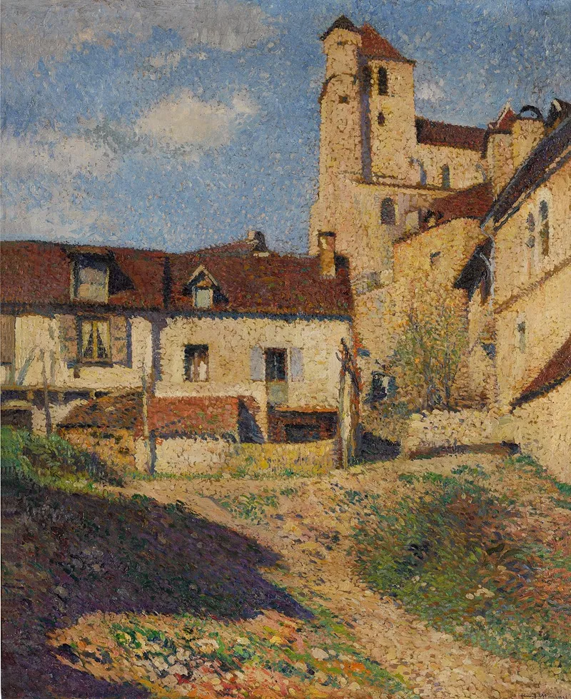 Leglise Et Le Village De Saint Cirq Lapopie Wall Art by Henri Martin - High-Resolution Digital Print