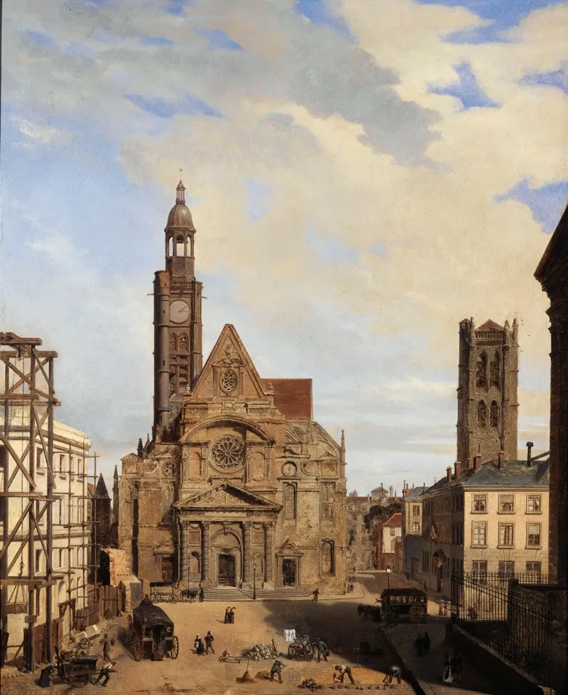 Leglise Saint Etienne Du Mont Wall Art by Charles Désiré Claude Maillot - High-Resolution Digital Print