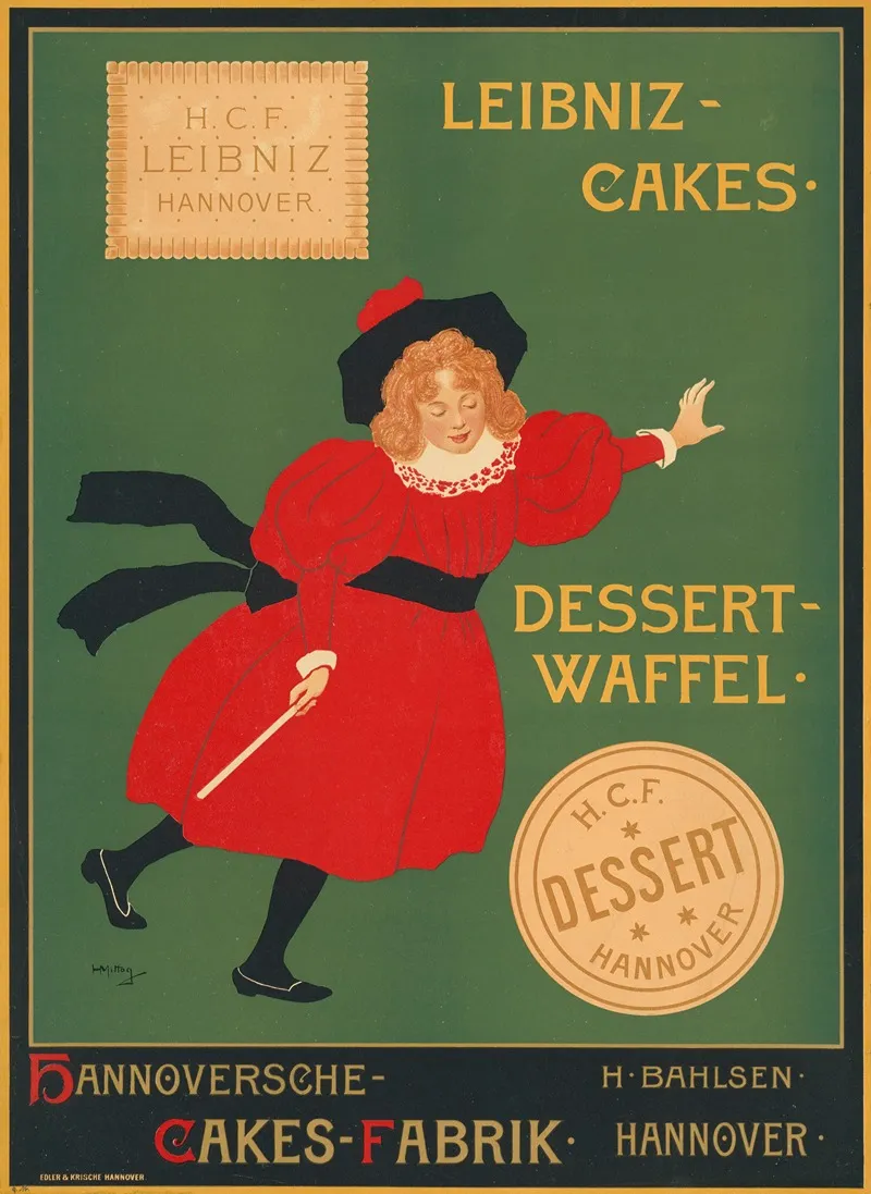 Leibniz Keks Dessert Waffel Keksfabrik H Bahlsen Hannover 2 Wall Art by Heinrich Mittag - High-Resolution Digital Print