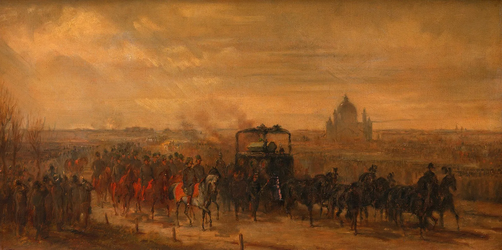 Leichenzug Beim Begrabnis Von Feldmarschall Radetzky Wall Art by Franz Adam - High-Resolution Digital Print