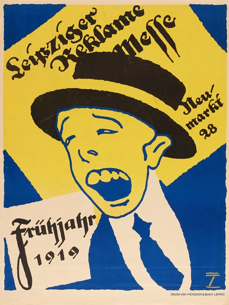 Leipziger Reklame Messe Fruhjahr 1919 Wall Art by Ludwig Hohlwein - High-Resolution Digital Print