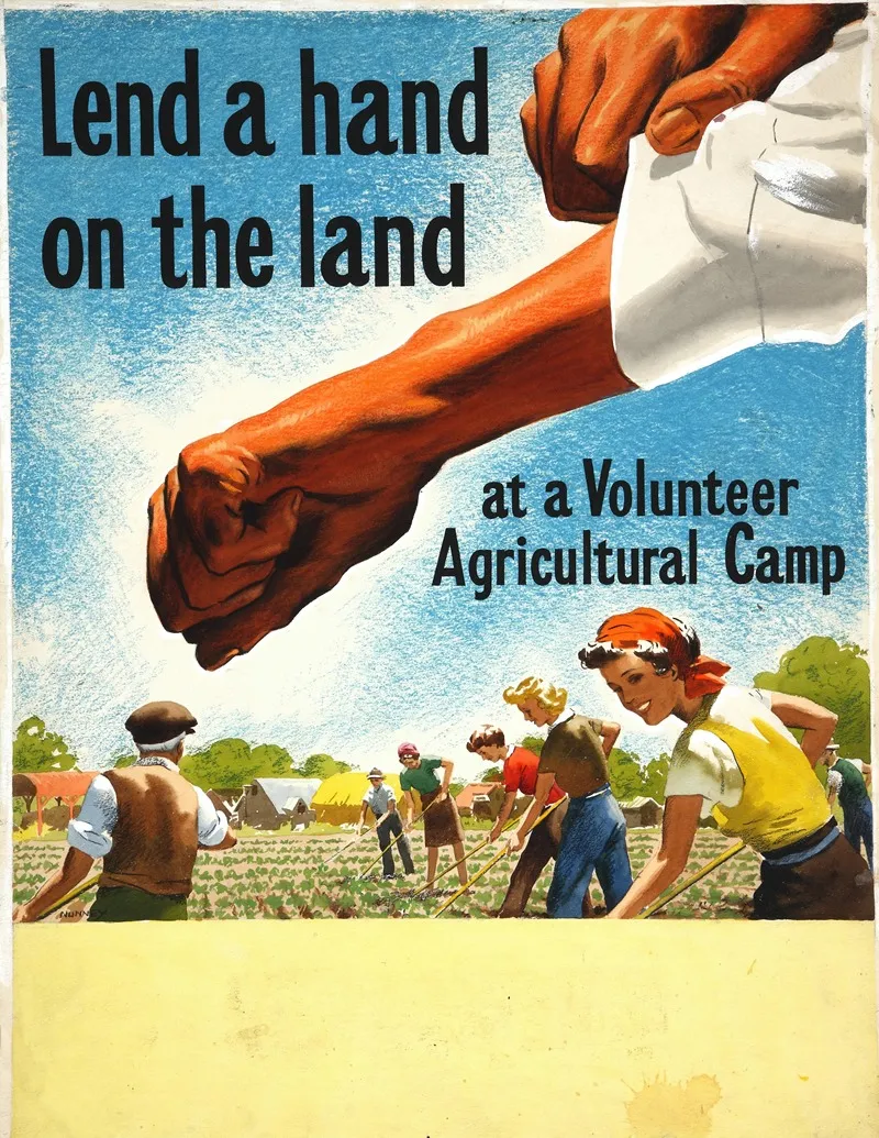 Lend A Hand On The Land At A Volunteer Agricultural Camp Wall Art by John Nunney - High-Resolution Digital Print