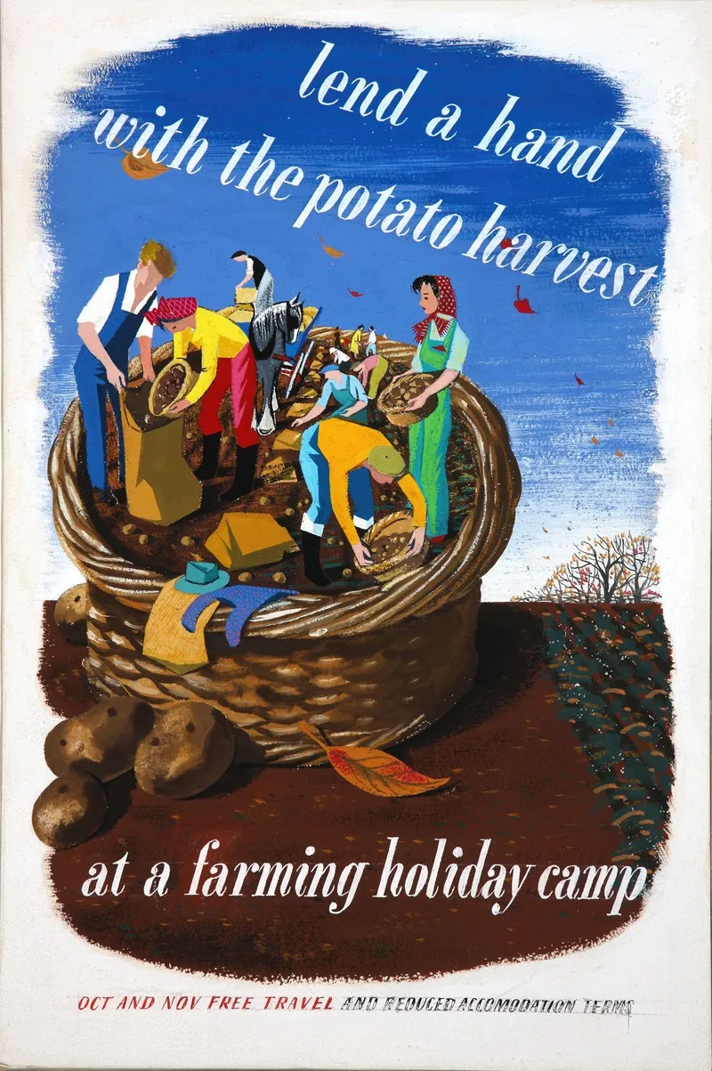 Lend A Hand With The Potato Harvest At A Farming Holiday Camp 2 Wall Art by Eileen Evans - High-Resolution Digital Print