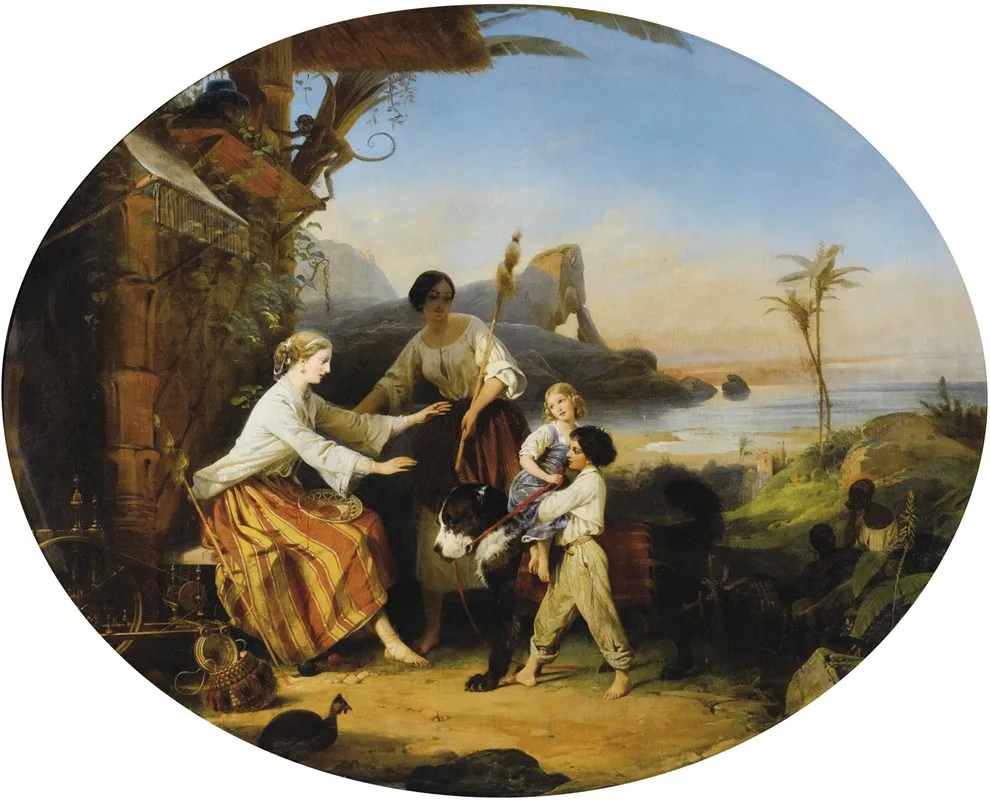 Lenfance De Paul Et Virginie Wall Art by Frédéric-Henri Schopin - High-Resolution Digital Print