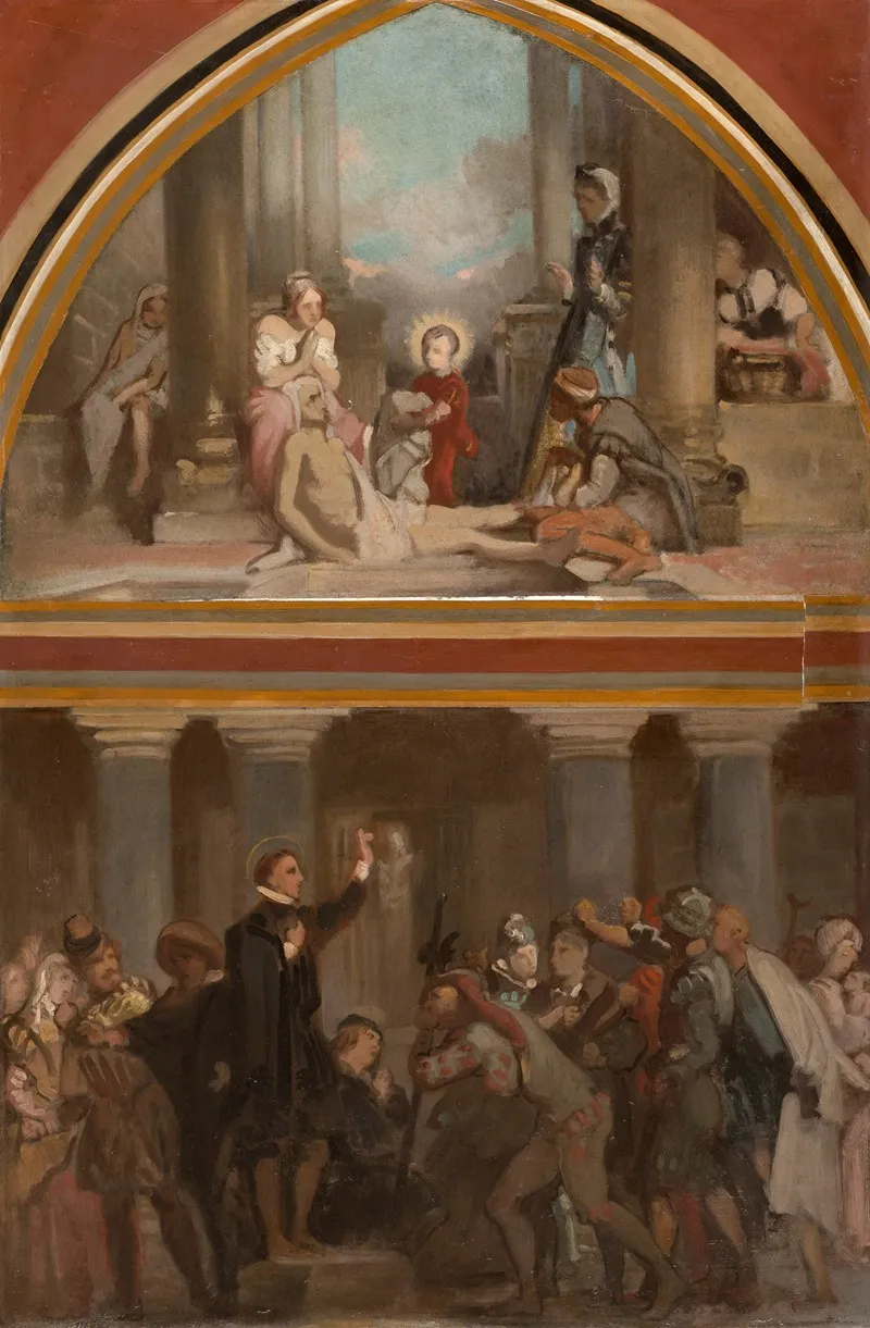 Lenfance De Saint Francois De Sales Saint Francois De Sales Prechant Les Heretiques Du Chablais Wall Art by Victor-Louis Mottez - High-Resolution Digital Print