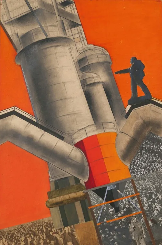 Lenin And Socialist Reconstruction Wall Art by Gustav Klutsis - High-Resolution Digital Print