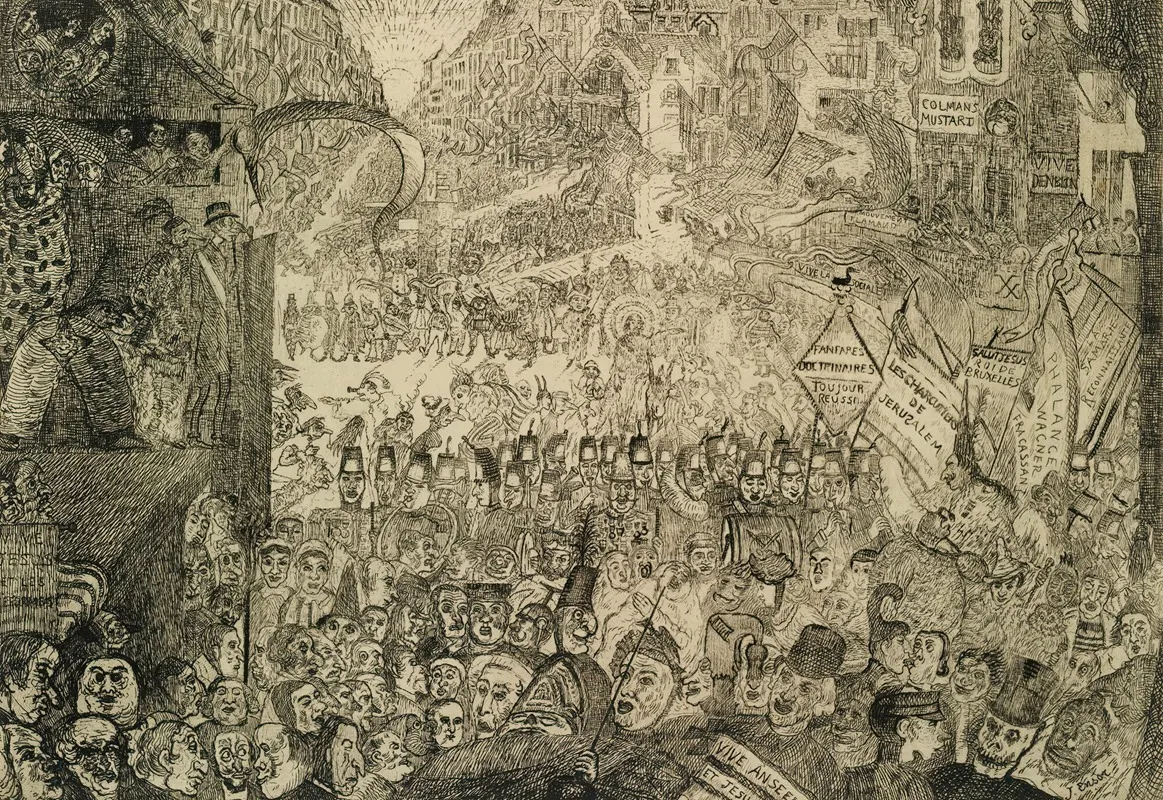 Lentree Du Christ A Bruxelles Wall Art by James Ensor - High-Resolution Digital Print