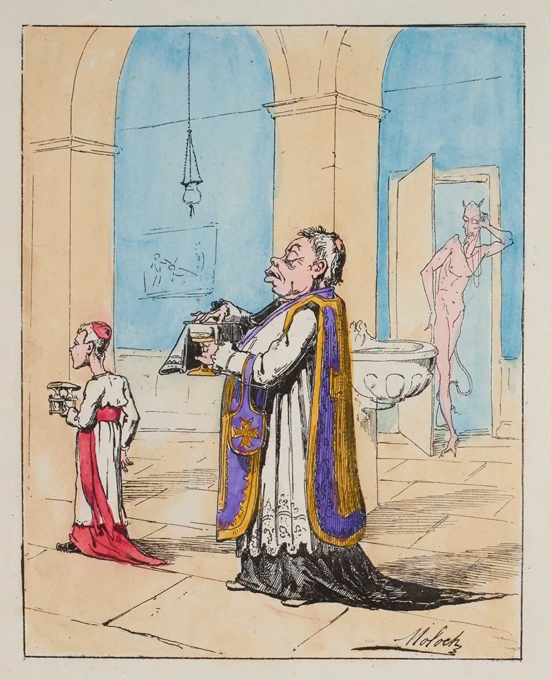 Lentree En Scene Wall Art by Moloch (Alphonse Hector Colomb) - High-Resolution Digital Print