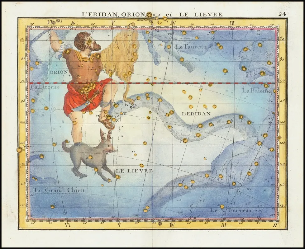 Leridan Orion Et Le Lievre Eridanus Orion And Lepus Wall Art by John Flamsteed - High-Resolution Digital Print