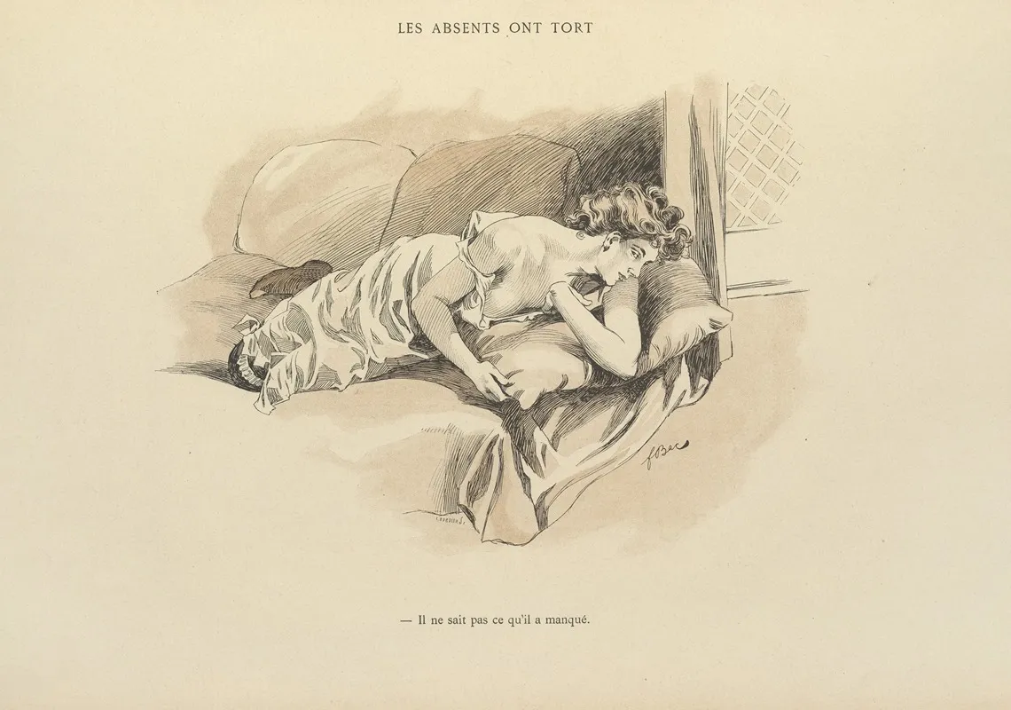 Les Absents Ont Tort Wall Art by Ferdinand Bac - High-Resolution Digital Print