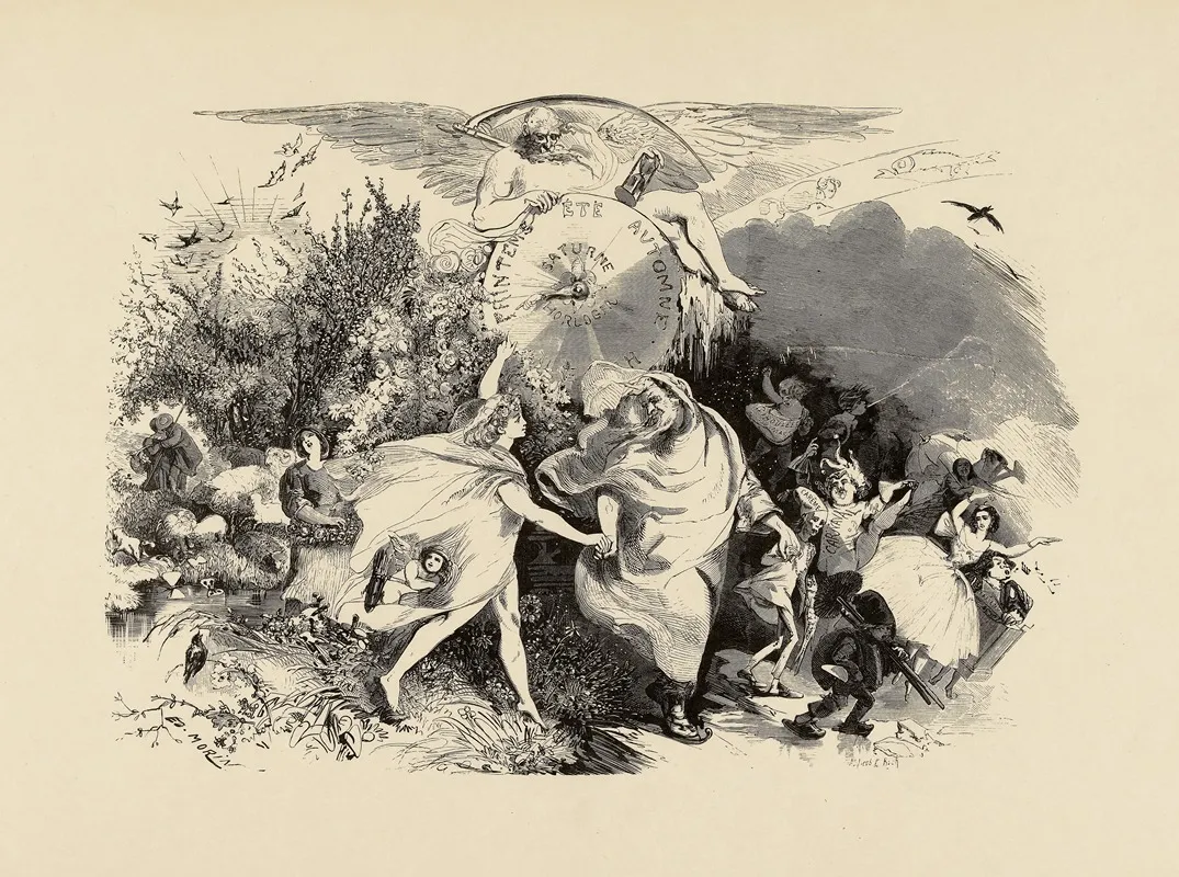 Les Adieux De Lhiver Au Printemps by Edmond Morin - High-Resolution Digital Print