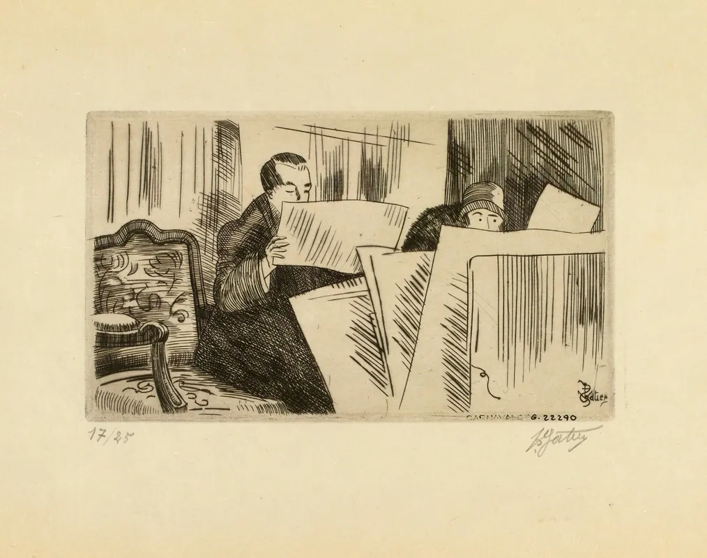 Les Amateurs Destampe Galerie Ginot Chez Le Marchand Destampes Wall Art by Pierre Gatier - High-Resolution Digital Print