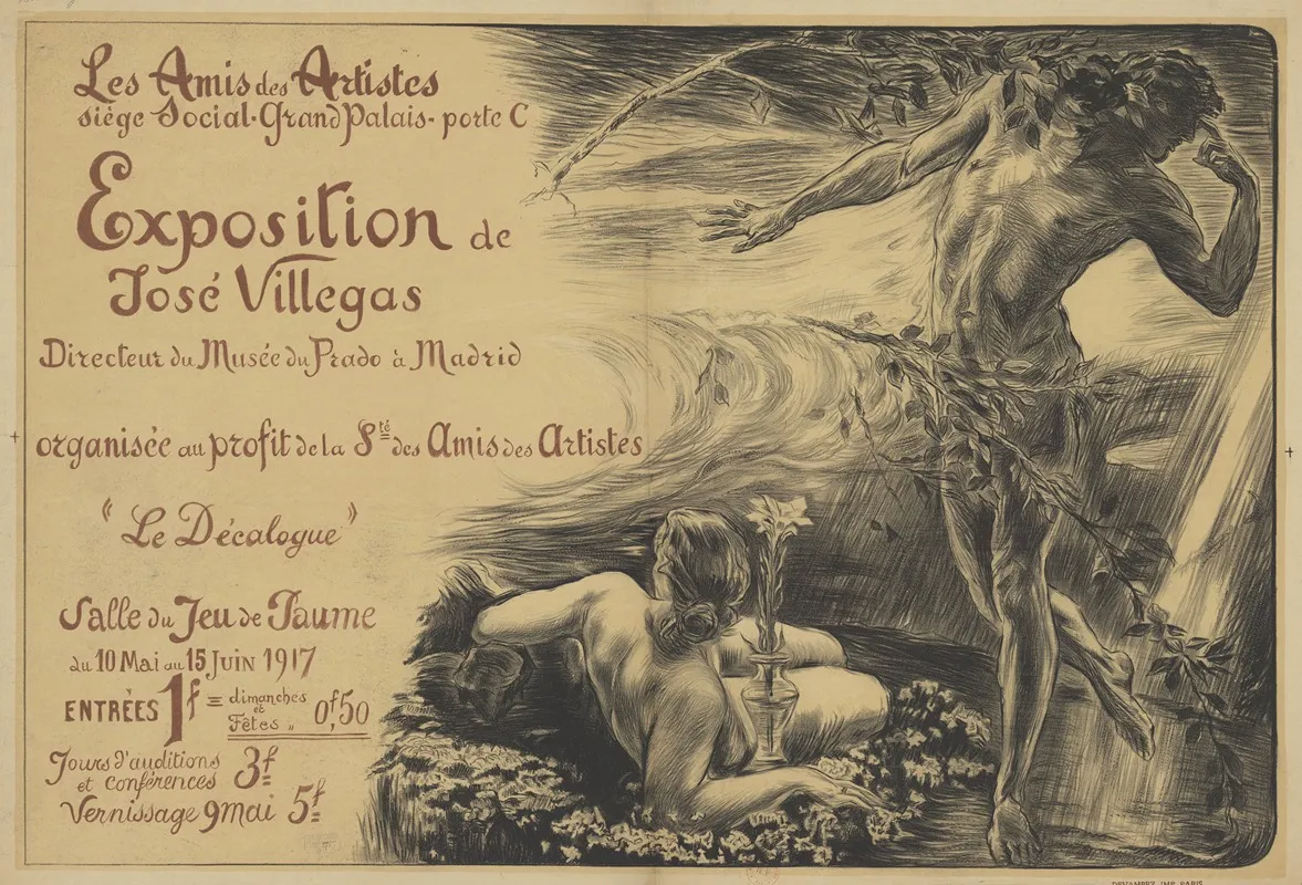Les Amis Des Artistes Exposition De Jose Villegas Directeur Du Musee Du Prado A Madrid Wall Art by Jose Villegas - High-Resolution Digital Print