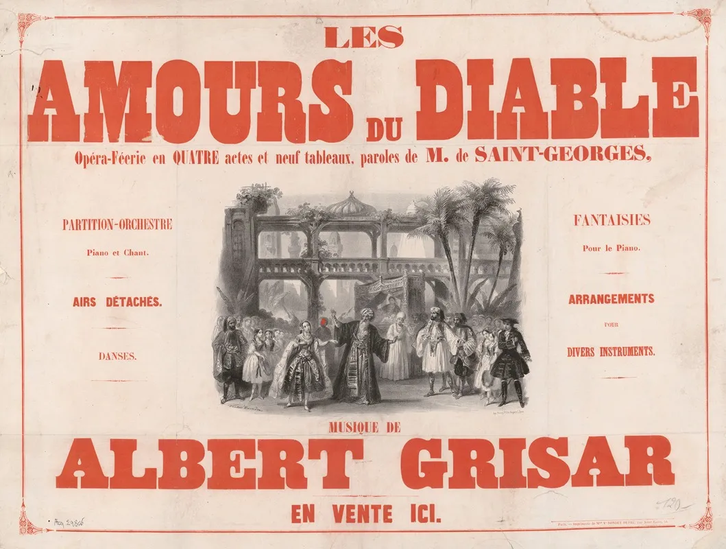 Les Amours Du Diable 2 Wall Art by Victor Coindre - High-Resolution Digital Print