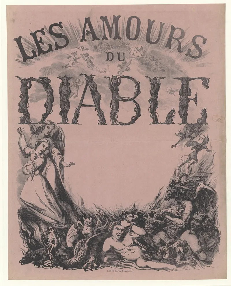 Les Amours Du Diable Wall Art by Lith. E. Simon - High-Resolution Digital Print